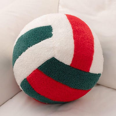 Zacht Pluche Volleybal Kussen Gevuld Sportbal Speelgoed Schattig Kleurrijk Volleybal Kussen Voor Cadeau Stressverlichtend Speelgoed Voor Sportfans 20CM