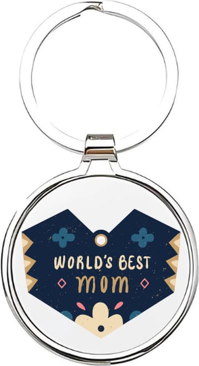 Akyol - World's best mom Sleutelhanger - mama - Moeders - Moeder sleutelhanger - mama sleutelhanger - Sleutelhanger mam - Familie sleutelhanger - moederdag cadeautje - Mama cadeau - mom - stiefmoeder - schoonmoeder - mothersday - 4 x 7,5 CM