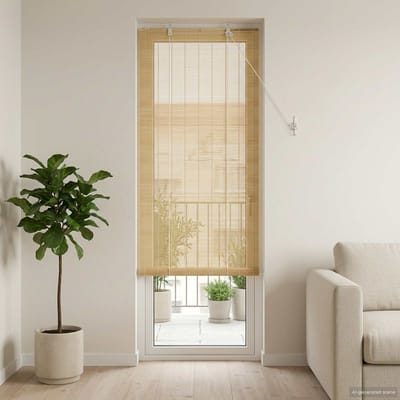 vidaXL - Rolgordijn - Naturel - 60 - x - 220 - cm - Bamboe