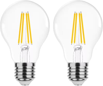 Modee E27 LED Lamp 4W - 470lm - 2700K - Warm Wit - LED Filament Globe A60 - Vervangt 40W Halogeen Gloeilamp - 2 stuks