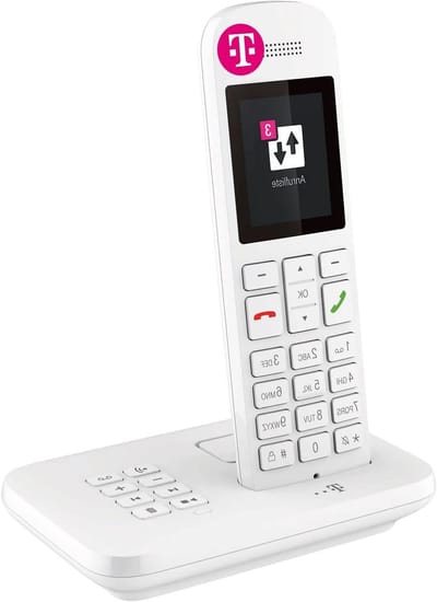 Draadloze DECT Telefoon - Huistelefoon Analoog - Thuisgebruik Bellen - Met Antwoordapparaat - 100 Contacten Telefoonboek - Wit