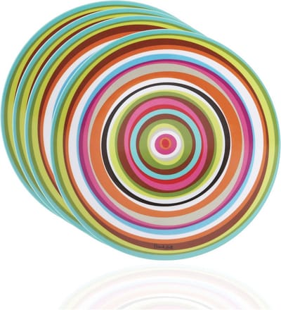 4-delige Melamine Dinerborden Set - 11" Vaatwasmachinebestendige Borden voor Binnen en Buiten