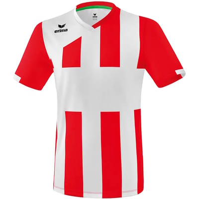 Erima Siena 3.0 Shirt Korte Mouw Kinderen - Wit / Rood | Maat: 128