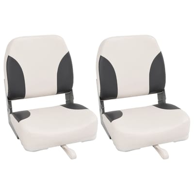vidaXL - Bootstoelen - 2 - st - inklapbaar - met - hoge - rugleuning - 41x36x48 - cm
