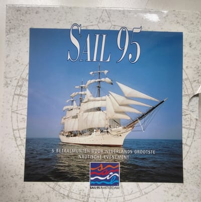 Set penningen Sail Amsterdam 1995 UNC in blister
