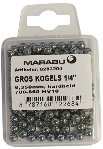 Kogels Marabu 1/4 - 6.350mm (per gros)