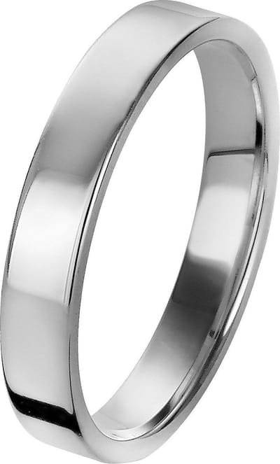 Orphelia Trouwring - 9 karaat Witgoudkleurig - 4.0 mm breed - OR125/40/NY/60