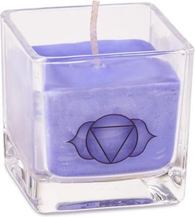 1 x Koolzaadwas ecologische geurkaars 6e chakra (6x6x6 cm)