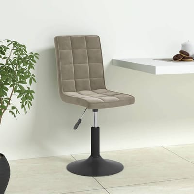 vidaXL Eetkamerstoelen draaibaar 6 st fluweel lichtgrijs