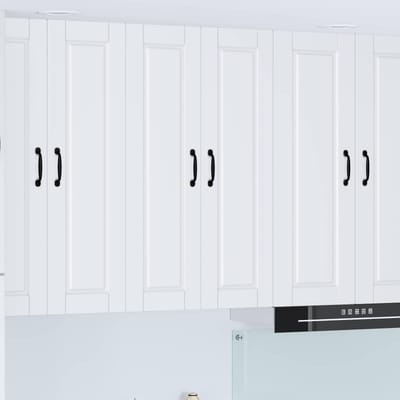 vidaXL - Wandkast - PORTO - Wit - 60 - x - 31 - x - 100 - cm - Bewerkt - hout