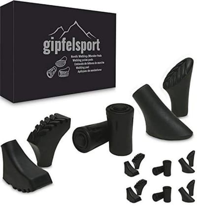 Rubberen Stootkussentjes voor Nordic Walking - Voor Optimale Grip op Asfalt, Grind en Bergen