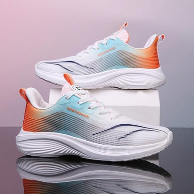 Fly Woven Mesh Reizen Herenschoenen Casual Schoenen Trendy Lente en Herfst Nieuwe Lage Sneakers 44 white
