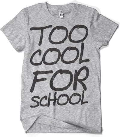 Hybris Too Cool For School T-shirt grijs gemêleerd