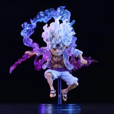 Anime One Piece Actiefiguur Monkey D. Luffy Figuren GK Zonnegod Nika Gear 5 Luffy Figuren Beeld PVC Verzamelfiguur Speelgoed Cadeau blue