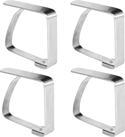 Tafelkleed Klemmen Edelstaal 4 stuks - Tafelkleed Clips - Tafelkleedklemmen - Tafelklemmen