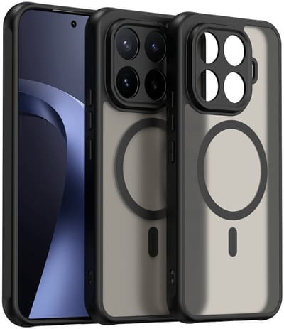 Coverup Hoesje - Geschikt voor Xiaomi 17T Pro Hoesje - Coverup Mat Transparante Back Cover met Camera Cover - MagSafe Compatible - Zwart