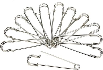 Veiligheidsspelden - Grote spelden - Knutselen en naaien - Robuust metaal - 100 stuks - Zilver