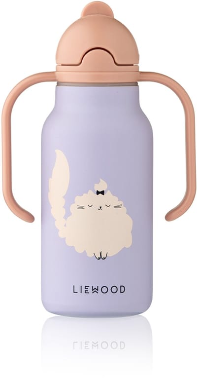Liewood Kimmie Water Bottle 250 ml - Cat / Warm lilac