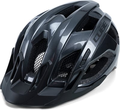 CUBE Fietshelm Quest - Racefiets helm - 15 Ventilatiegaten - SNAP 360 Fit System - Met LED-lamp - Verstelbaar - 52-57 cm - M - Glans Zwart