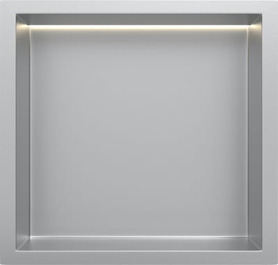 RVS Inbouwnis 30x30x7cm met LED verlichting