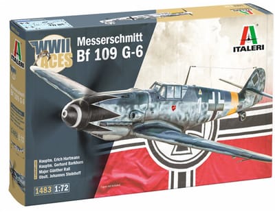 Italeri Modelbouwpakket Vliegtuigen - 1483 Messerschmitt Bf 109 G-6 - WWII s - Duits Propellervliegtuig Plastic - 1:72 - Modelbouw