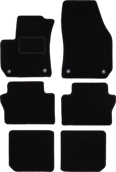 Zwarte veloursmatten voor: Opel Zafira B minivan (2005-2014)