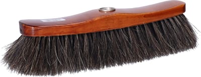 Houten zachte bezemkop bruin/zwart 29 cm - Kamerbezems/binnen bezems