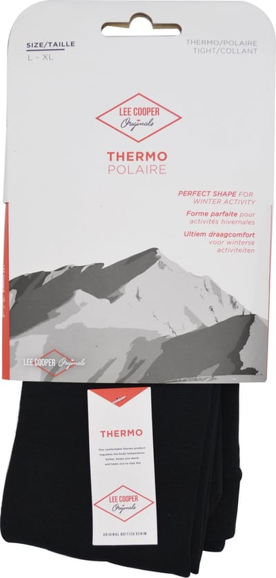 Lee Cooper Thermo maillot dames Zwart - Maat L/XL - 2 PAAR - SKI - FLEECE PANTY
