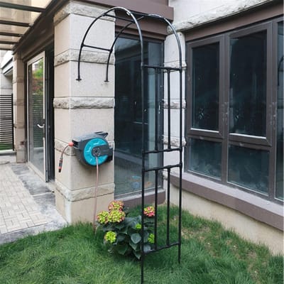 Metalen Rozenboog - Tuin Prieel - Klimplanten Ondersteunen - Weerbestendige Coating - 180 x 240 cm - Zwart