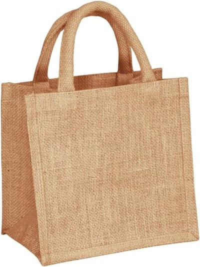 Kleine Jute Draagtassen - 10 Stuks, Milieuvriendelijk en Herbruikbaar