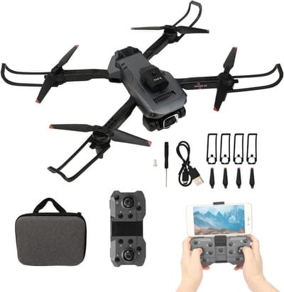 Opvouwbare Quadcopter Drone met 4K HD Camera, 50x Zoom, Obstakelvermijding en Slimme Glide Hoogte, Inclusief Draagtas voor Gemakkelijk Transport