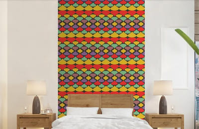 Behang - Fotobehang Vintage - Retro - Kleuren - Patronen - Breedte 150 cm x hoogte 240 cm