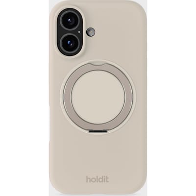 Silicone Stand Case Light Beige iPhone 16