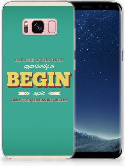 Samsung Galaxy S8 Siliconen hoesje met naam Quote Begin