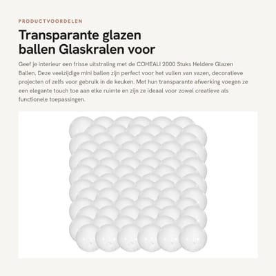 Dailygoods- Glazen Ballen 2000 Stuks - Nauwkeurige Massieve Glaskralen - Sieraden Maken - Doe-Het-Zelf Knutselen - Laboratorium - Duurzaam Glas