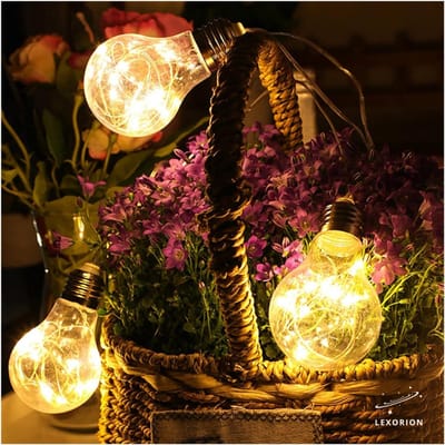 Lexorion Lumos - Solar Lichtslinger – 10 LED Lampen – Warm Wit – Zonne-Energie Tuinverlichting – Waterdicht – 5 Meter – Buiten & Feestverlichting
