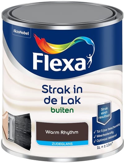 Flexa - Strak In De Lak Buitenlak Zijdeglans - Warm Rhythm - Mengverf - 1 L