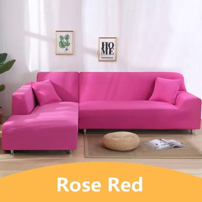 Elastische Effen Kleur Bankhoes Voor Woonkamer Allesomvattende Spandex Bankhoes Modulaire Meubels Beschermhoes 1 2 3 4 Zits voor Thuis 1pc 2-Seat 145-185cm