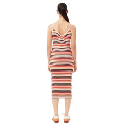 Lacoste Dames/Dames Gestreepte Katoenmix Lange Maxi Jurk (Veelkleurig)