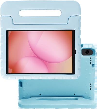 Hoes - Geschikt voor Samsung Galaxy Tab A11 - Kinderhoes Shockproof Bumper - Kidsproof Case - Tablet Hoesje - Kinder Hoes Cover - Sky