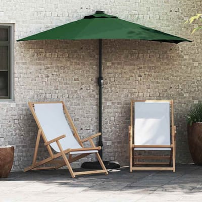vidaXL - Tuinparasol - Groen - 294 - x - 150 - x - 223 - cm - Polyester - en - Staal