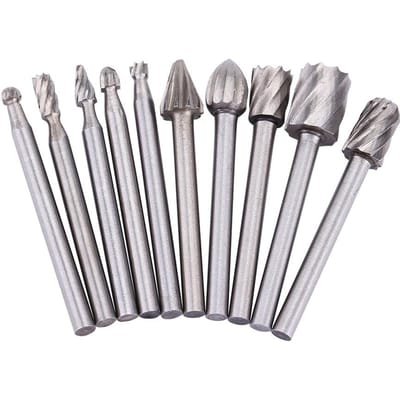 10 stuks Hoge Snelheid Staal Frezen Roterende Vijlen Houtbewerking Snijgereedschap Set 3mm Ronde Schacht