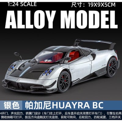 1:24 Pagani Huayra Bc Hypercar Alliage Modèle de Voiture de Sport Métal Moulé Sous Pression Modèle de Voiture de Course Son et Lumière Tire-arrière Jouet Objets de Collection