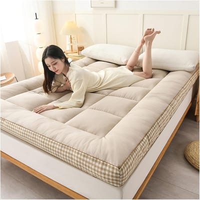 Vloermatras - Japanse slaapmat - Flexibel logeren - Ruimtebesparend slapen - 150 x 200 cm - Groen