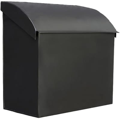 Zwarte Brievenbus met Moderne Scandinavische Uitstraling, 12,4x7,1x11,8 inch