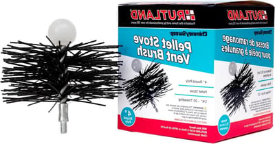 Borstelschroefdraad - Schoorsteenborstel - Schoonmaken Haard - Smalle ruimtes bereikt - 4 inch - Zwart