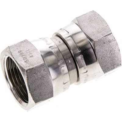 Rechte Verloopnippel G3/4'' Binnendraad Hoge Druk RVS  60° Conus  175bar Hydrauliek