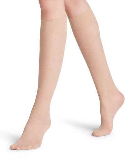 FALKE Matt Deluxe eenkleurig materiaal transparant 20 DEN kniekousen dames transparant - maat 35-38