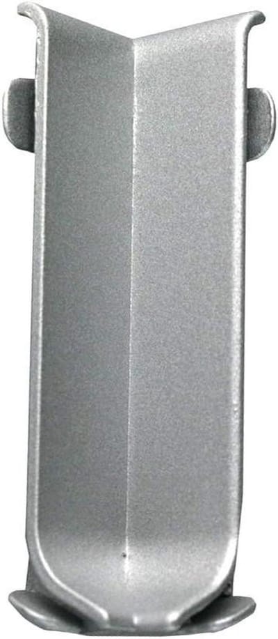 Aluminium Binnenhoek - Hoekprofiel Plint - Plinten Monteren - Zilvermat Finish - 60 mm Hoog