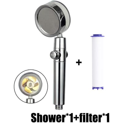 Propeller Douchekop Waterbesparende Badkamer Douche Accessoire Regenval Hoge Druk Douchekop Universele Adapter 10.4 inch gray
